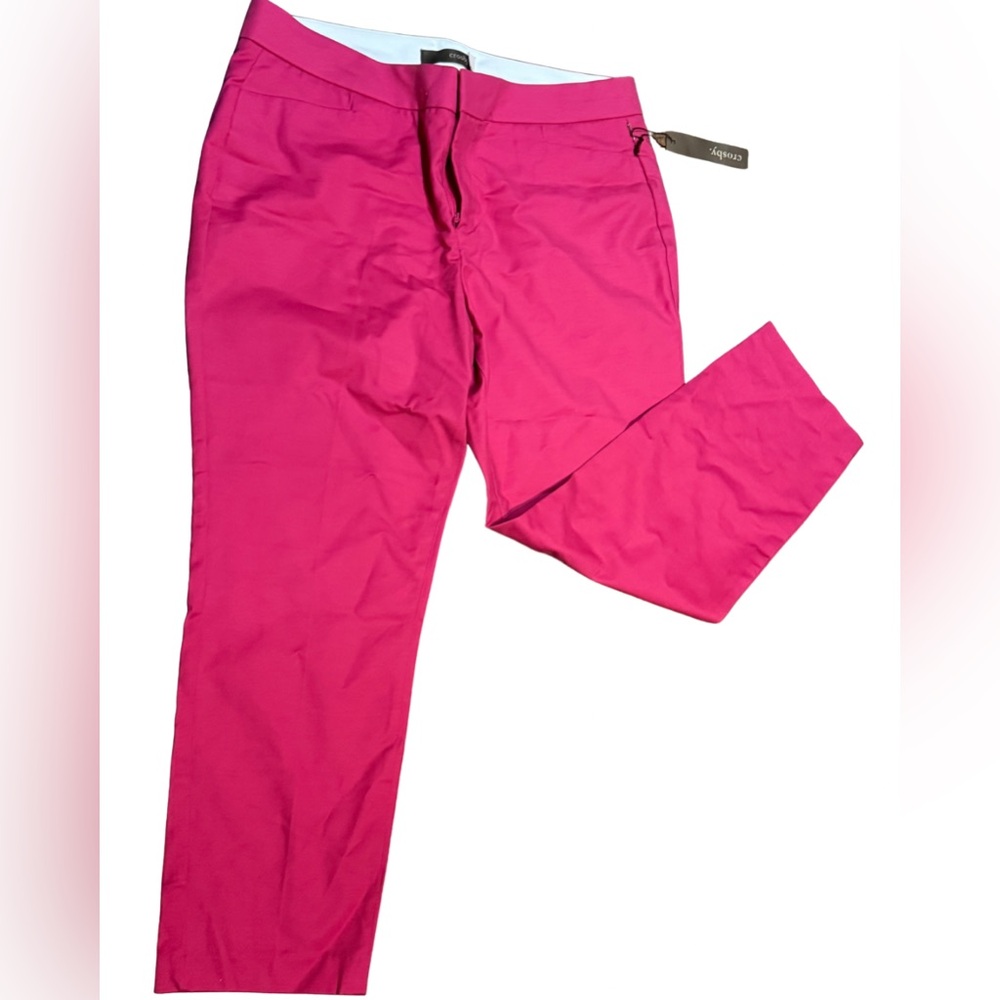 crosby. Hot Pink Cropped Ankle Pants